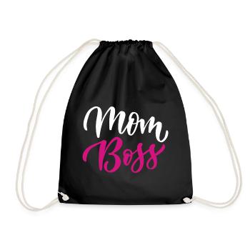 Mom Bos.s - Drawstring Bag - black - Front