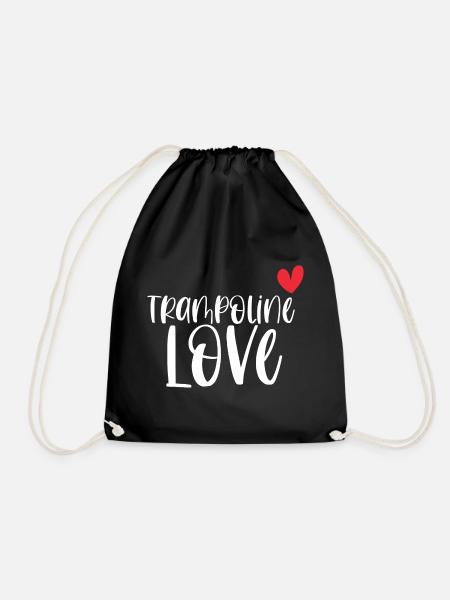 Trampoline Love Jumping Fitness Geschenk - Turnbeutel - Schwarz