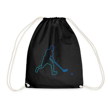Floorball Women's Floorball Men's Floorball Games - Drawstring Bag - black - Front
