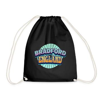 Bradford Angleterre Royaume-Uni City Police Pop Art Comic - Sac de sport léger - noir - Devant