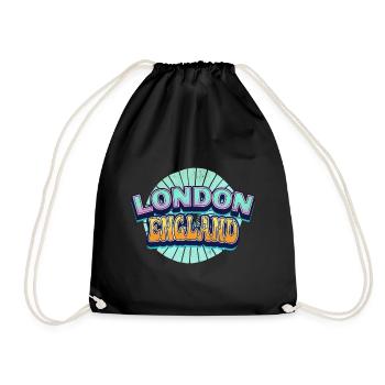 Londres Angleterre Royaume-Uni City Font Pop Art Comic - Sac de sport léger - noir - Devant