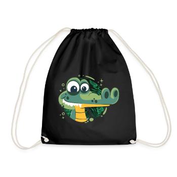 Snappy Birthday Alligator! - Turnbeutel - Schwarz - Vorne