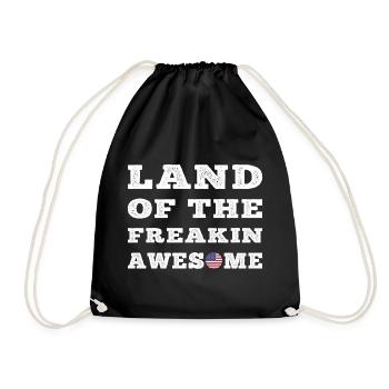 USA Land of the Freaking Awesome Gift Style - Sac de sport léger - noir - Devant