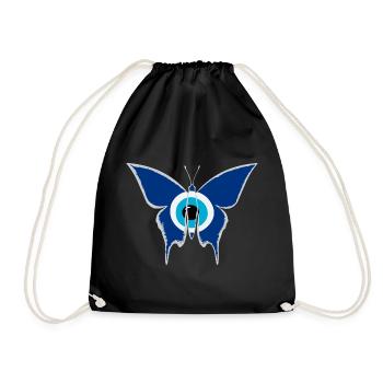 Nazar Schmetterling weiß - Turnbeutel - Schwarz - Vorne