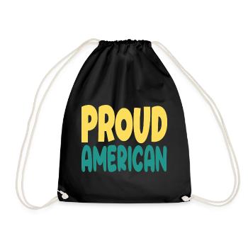 Pround typograohy américaine - Sac de sport léger - noir - Devant