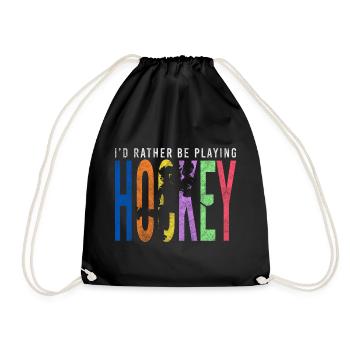 Rondelle de l’équipe de hockey - Sac de sport léger - noir - Devant