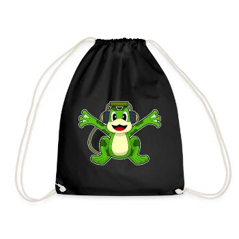 Musique casque Frog - Sac de sport léger - noir - Devant