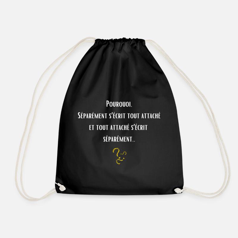 Why Separately - Drawstring Bag - black