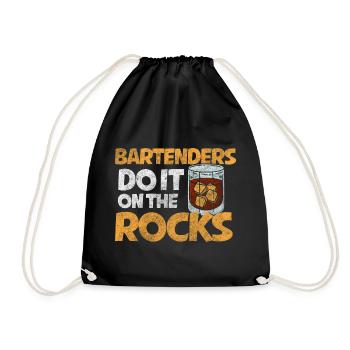 Bar Waiter Drink Humor - Drawstring Bag - black - Front