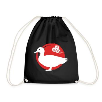 Silhouette De Canard Japonais - Sac de sport léger - noir - Devant