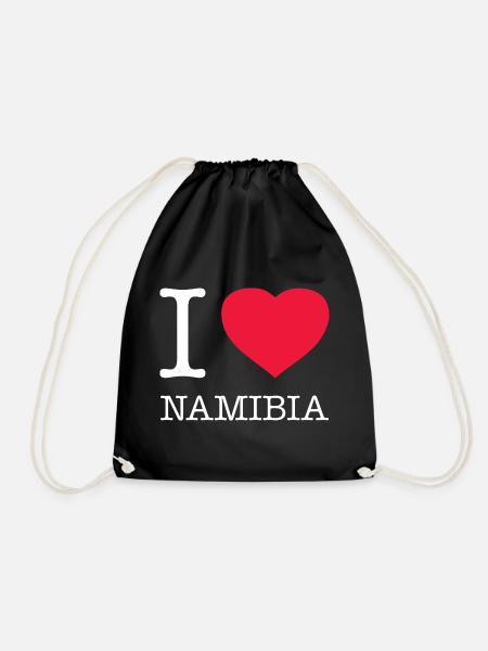 I LOVE NAMIBIA - Turnbeutel - Schwarz