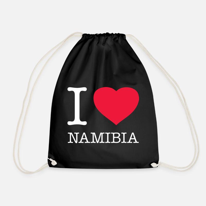 I LOVE NAMIBIA - Turnbeutel - Schwarz