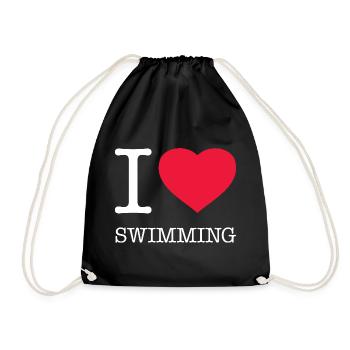J’AIME NAGER Schwimmen - Sac de sport léger - noir - Devant