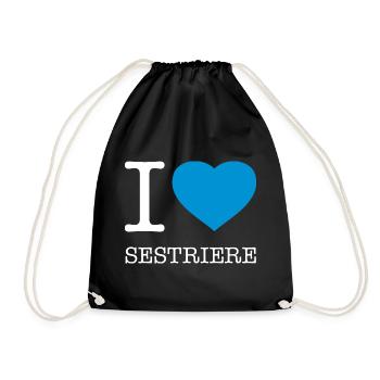 I LOVE SESTRIERE - Turnbeutel - Schwarz - Vorne