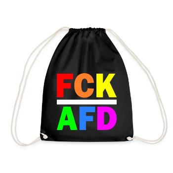 Fck afd - Turnbeutel - Schwarz - Vorne