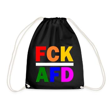 Fck afd - Turnbeutel - Schwarz - Vorne