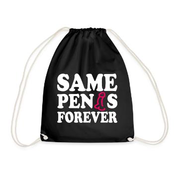 Same penis forever - Turnbeutel - Schwarz - Vorne