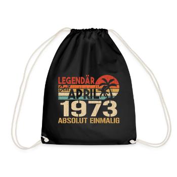 Né En Avril 1973 Drôle D’anniversaire Rétro - Sac de sport léger - noir - Devant