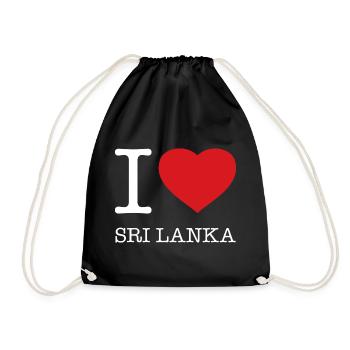 I LOVE SRI LANKA - Drawstring Bag - black - Front