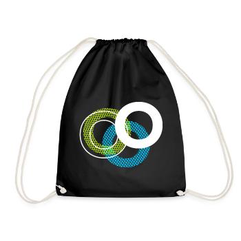 O Letter - Drawstring Bag - black - Front