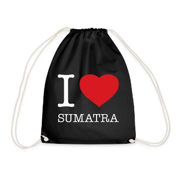 I LOVE SUMATRA - Drawstring Bag - black - Front