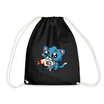 The kitten is hungry! - Drawstring Bag - black - Front