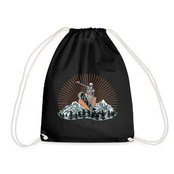 Kallio Surf Skeleton Design - Drawstring Bag - black - Front