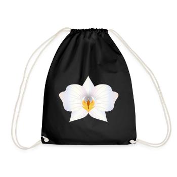 Zarte Orchideenblüte in Pastellfarben - Turnbeutel - Schwarz - Vorne
