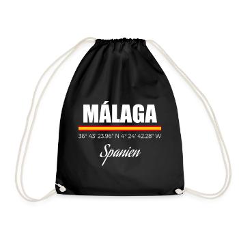 Malaga - Turnbeutel - Schwarz - Vorne