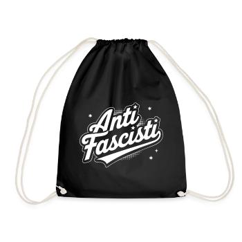 SIAMO TUTTI ANTIFASCISTI! 🏴 - Drawstring Bag - black - Front