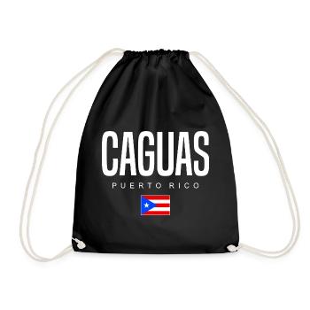 Caguas Puerto Rico Puerto Ricans - Drawstring Bag - black - Front