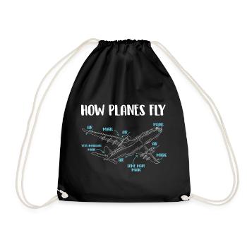 Comment les avions volent Audacieux Ingénieur aéronautique Humour - Sac de sport léger - noir - Devant