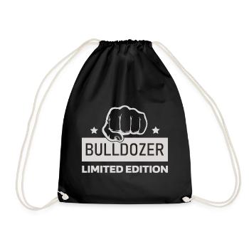 Bulldozer Faust Kraft Design – Bulldozer Limited - Drawstring Bag - black - Front