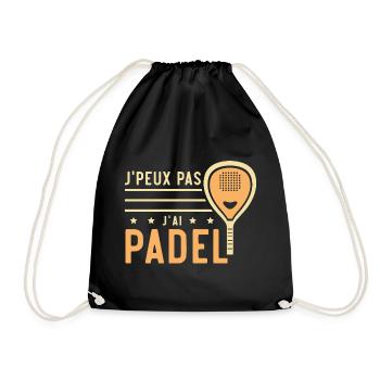 Je peux pas j ai padel - Sac de sport léger - noir - Devant