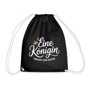 Queen doesn't need a costume disguise carnival - Drawstring Bag - black - Front