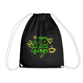 Profitez des petites choses Gratitude Pleine conscience - Sac de sport léger - noir - Devant