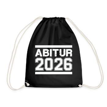 Abitur 2026  - Turnbeutel - Schwarz - Vorne