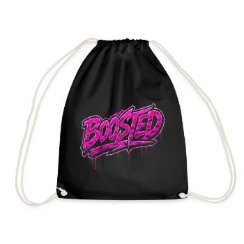 Boosted Turbo Car Culture Camouflage Pink Design - Drawstring Bag - black - Front