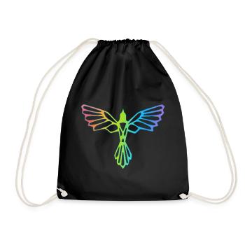 L'envol de l'oiseau multicolore - Sac de sport léger - noir - Devant