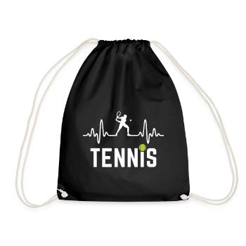 Joueur de tennis Heartbeat - Sac de sport léger - noir - Devant