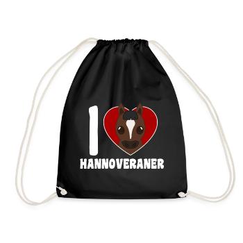 J’adore les Hanovriens - cœur - Sac de sport léger - noir - Devant