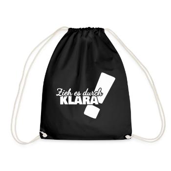 Geschenk für Klara - Turnbeutel - Schwarz - Vorne