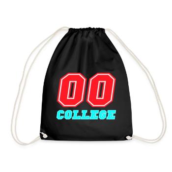 00 College Neon-Emblem - Turnbeutel - Schwarz - Vorne