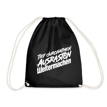 Durchatmen Statt Eskalieren - Turnbeutel - Schwarz - Vorne