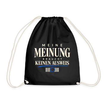 Meinungsfreiheit Demo Datenschutz Bürgerrechte - Turnbeutel - Schwarz - Vorne