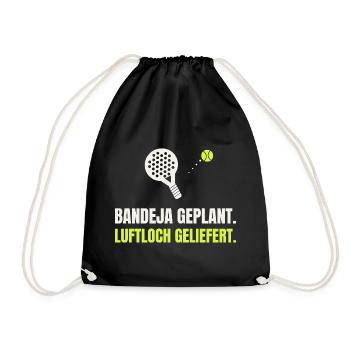 Padel Bandeja geplant, Luftloch geliefert - Turnbeutel - Schwarz - Vorne