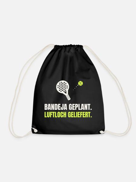 Padel Bandeja geplant, Luftloch geliefert - Turnbeutel - Schwarz