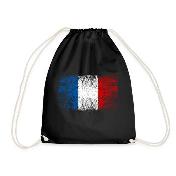 En France 002 dessins ronds - Sac de sport léger - noir - Devant