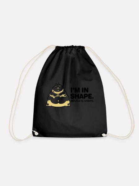 I m in great shape. Circular is also a form. - Drawstring Bag - black