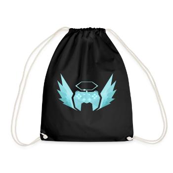 Controller with joins (pastel turquoise) - Drawstring Bag - black - Front